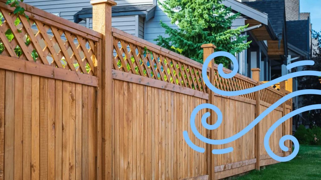 Wood privacy fence installed to withstand wind exposure in Danbury CT